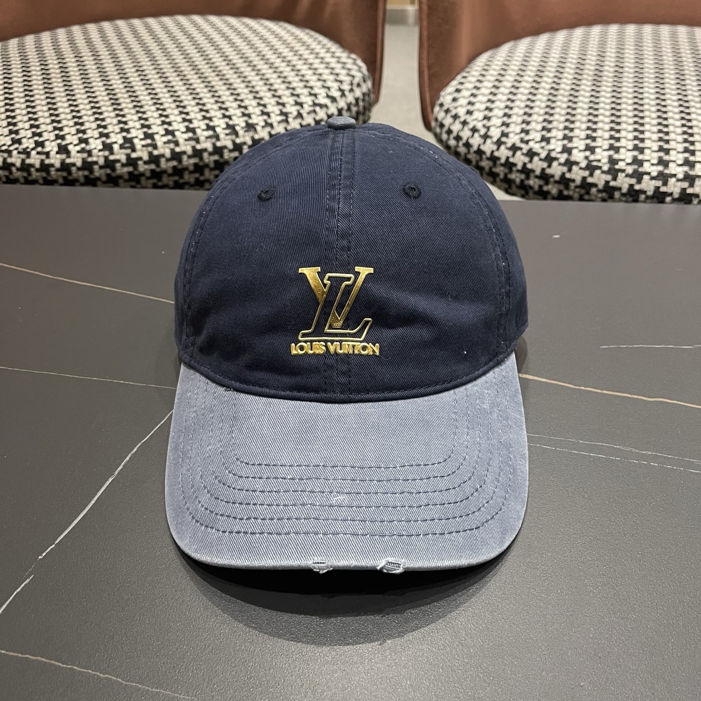 LV路易威登 新款拼色棒球帽男女韩版休闲百搭遮阳显脸小鸭舌帽