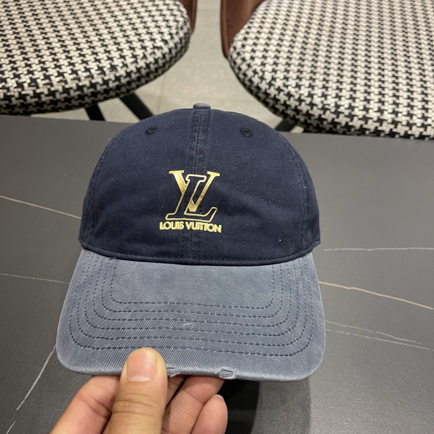 LV路易威登 新款拼色棒球帽男女韩版休闲百搭遮阳显脸小鸭舌帽