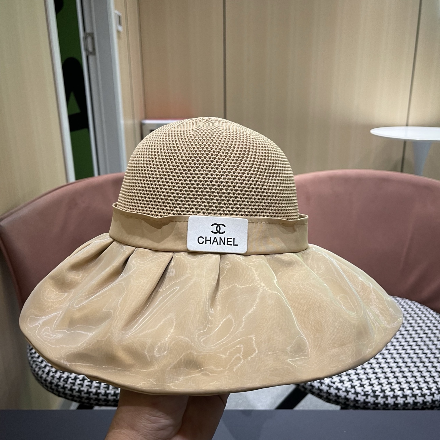 CHANEL香奈儿 富柜大帽檐防晒帽女夏季防紫外线新款遮脸 渔夫帽折叠遮阳太阳帽子