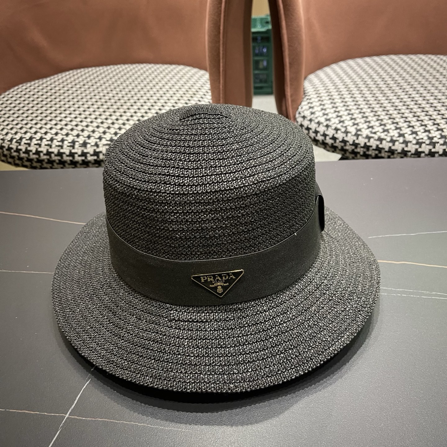 普拉达Prada新款礼帽，遮阳草帽，头围57cm
