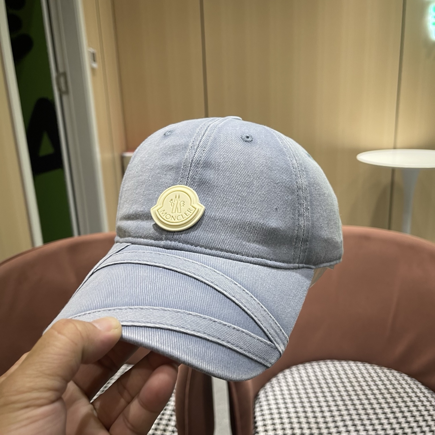 MONCLER蒙口新款洗水做旧棒球帽，男女同款，网红同款