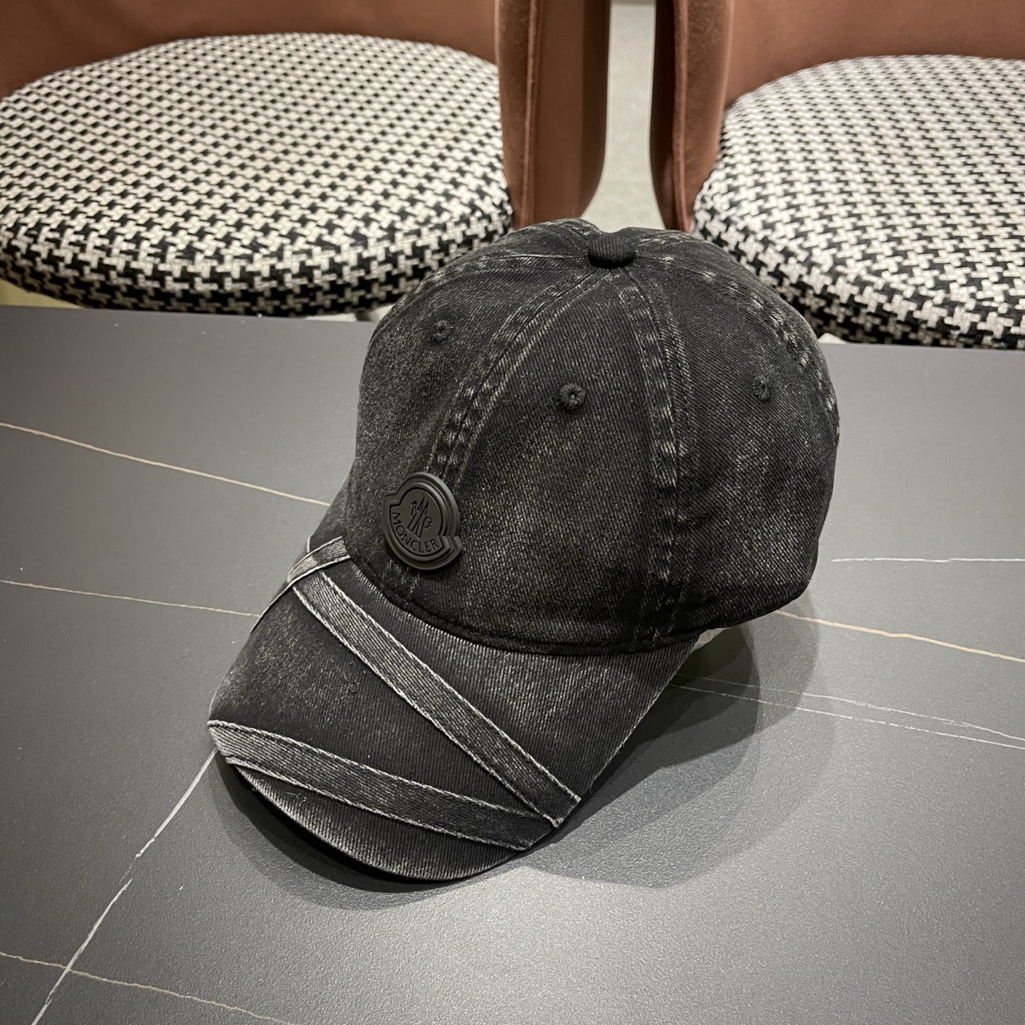 MONCLER蒙口新款洗水做旧棒球帽，男女同款，网红同款