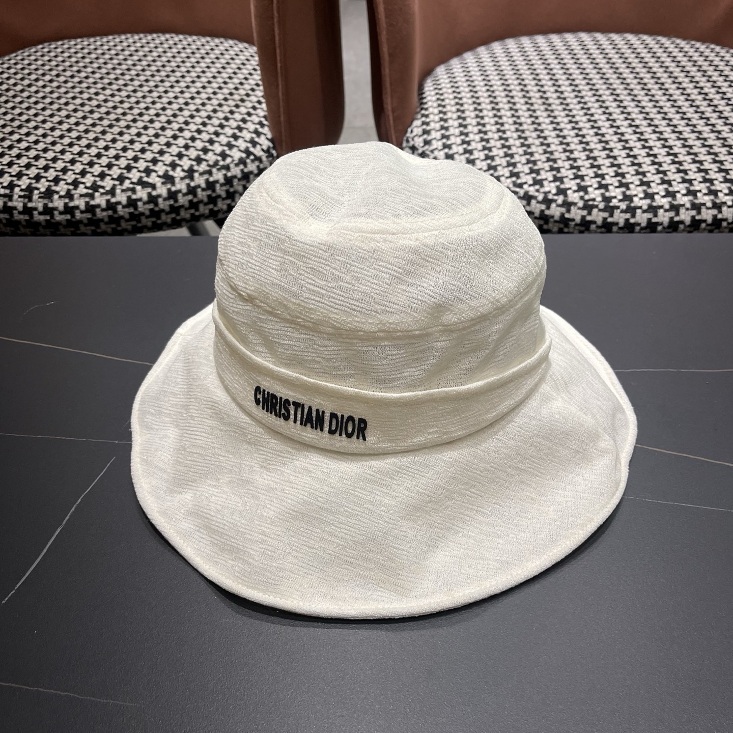 【DIOR迪奥】春夏季新款麻布透风大帽檐渔夫帽，可折叠很好搭配，出街必备
