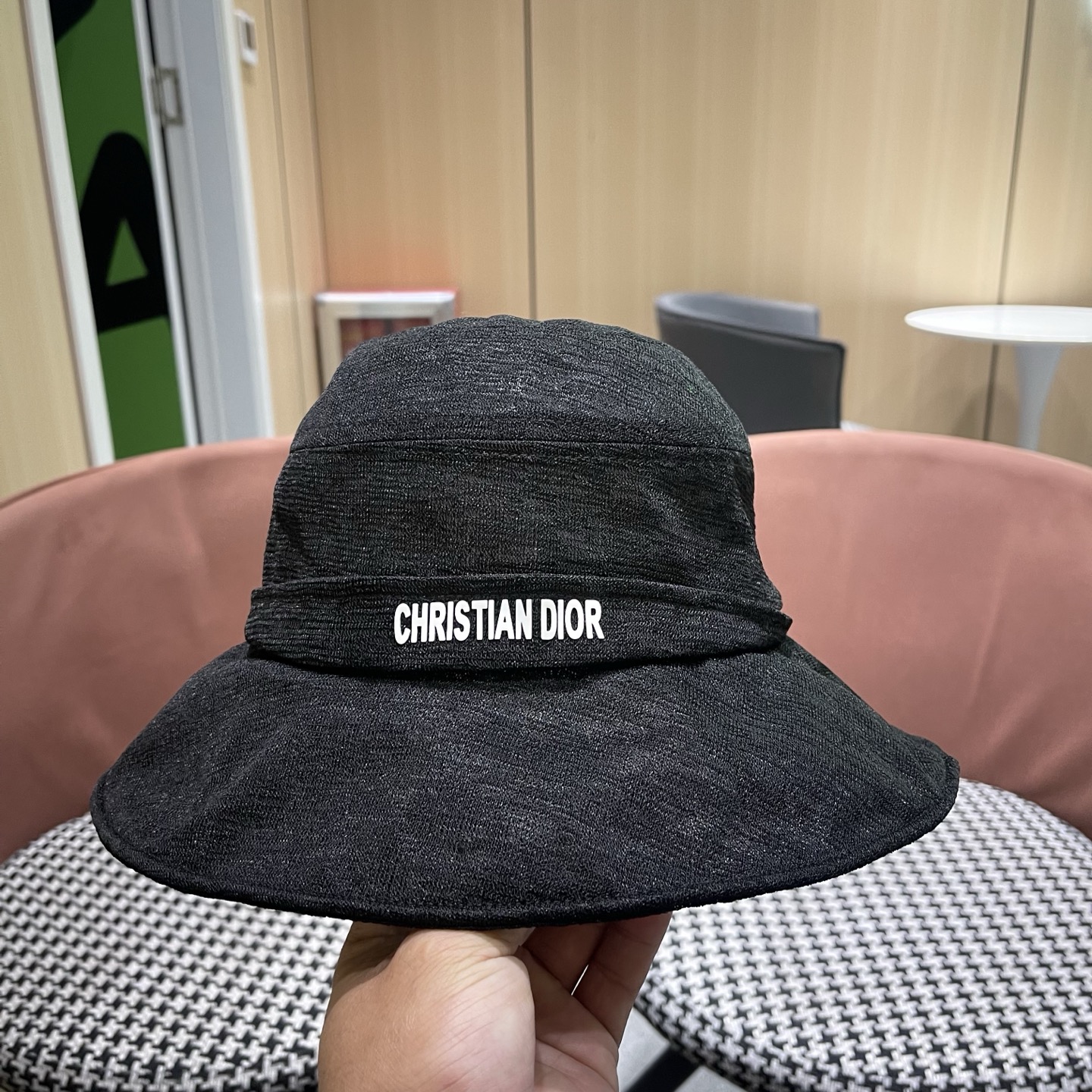 【DIOR迪奥】春夏季新款麻布透风大帽檐渔夫帽，可折叠很好搭配，出街必备