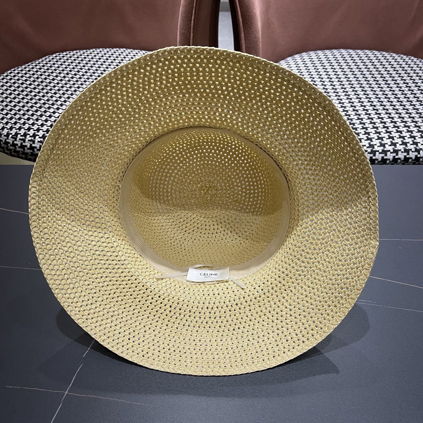 【CELINE赛琳】新款织带款镂空编织草帽，度假休闲必备，优雅大方的一款
