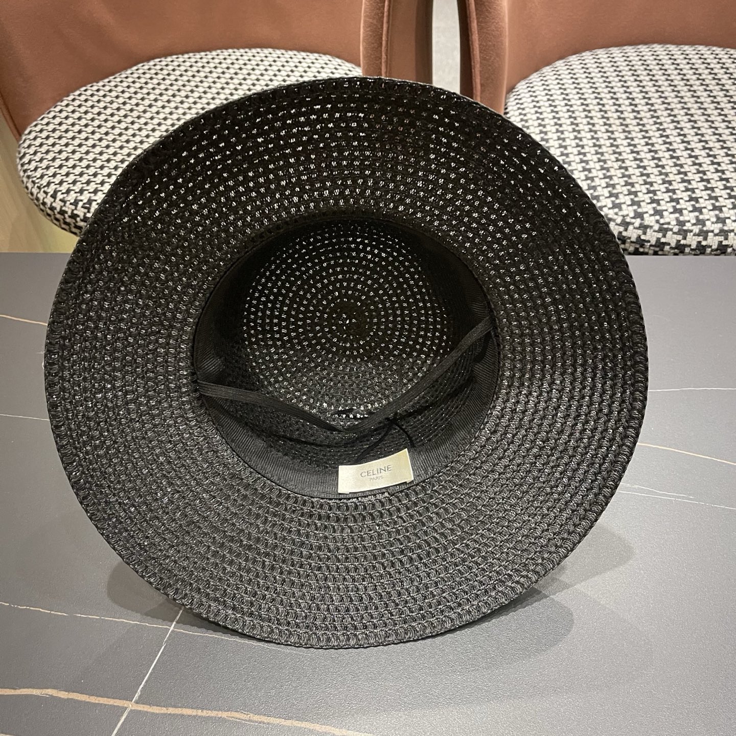【CELINE赛琳】新款织带款镂空编织草帽，度假休闲必备，优雅大方的一款