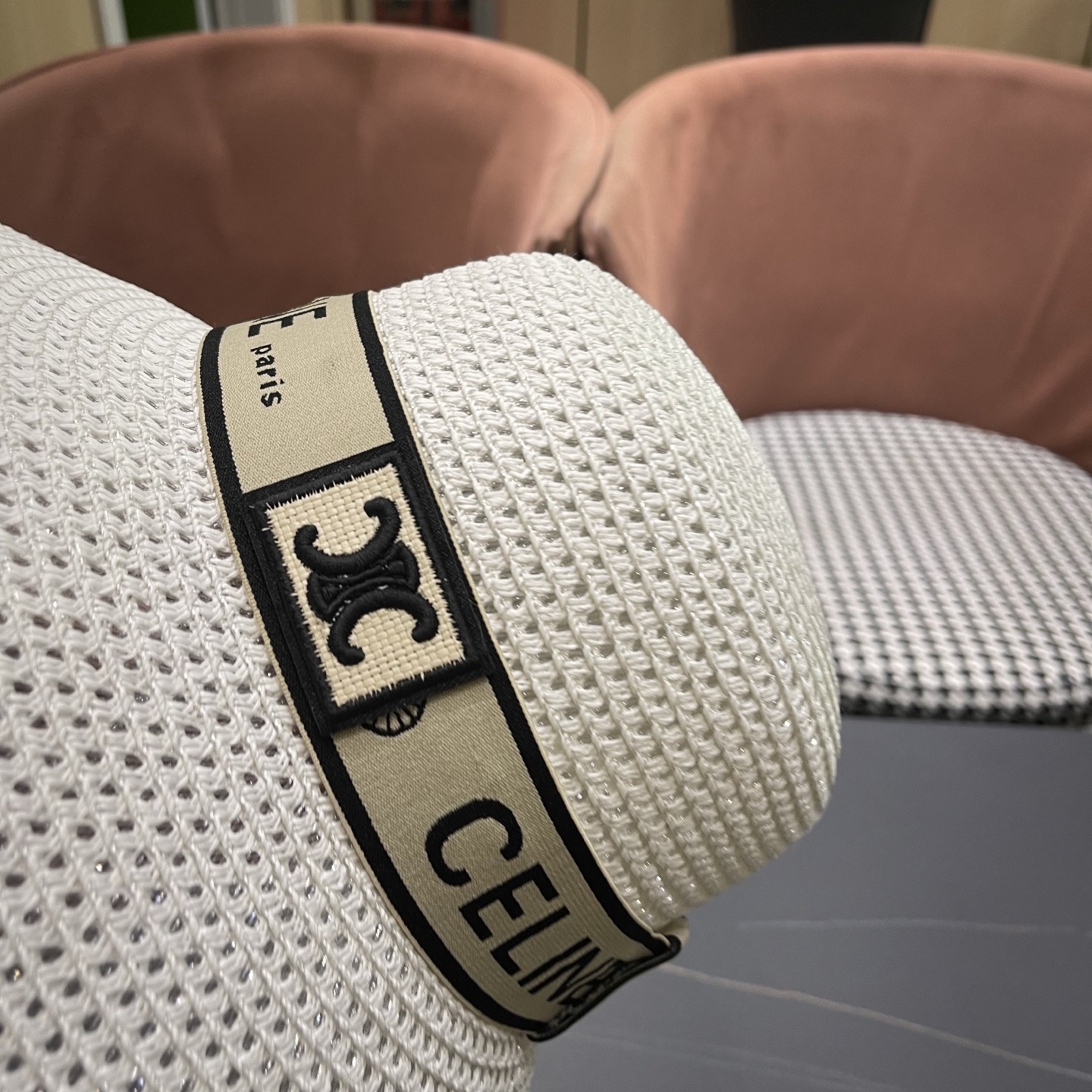 【CELINE赛琳】新款织带款镂空编织草帽，度假休闲必备，优雅大方的一款