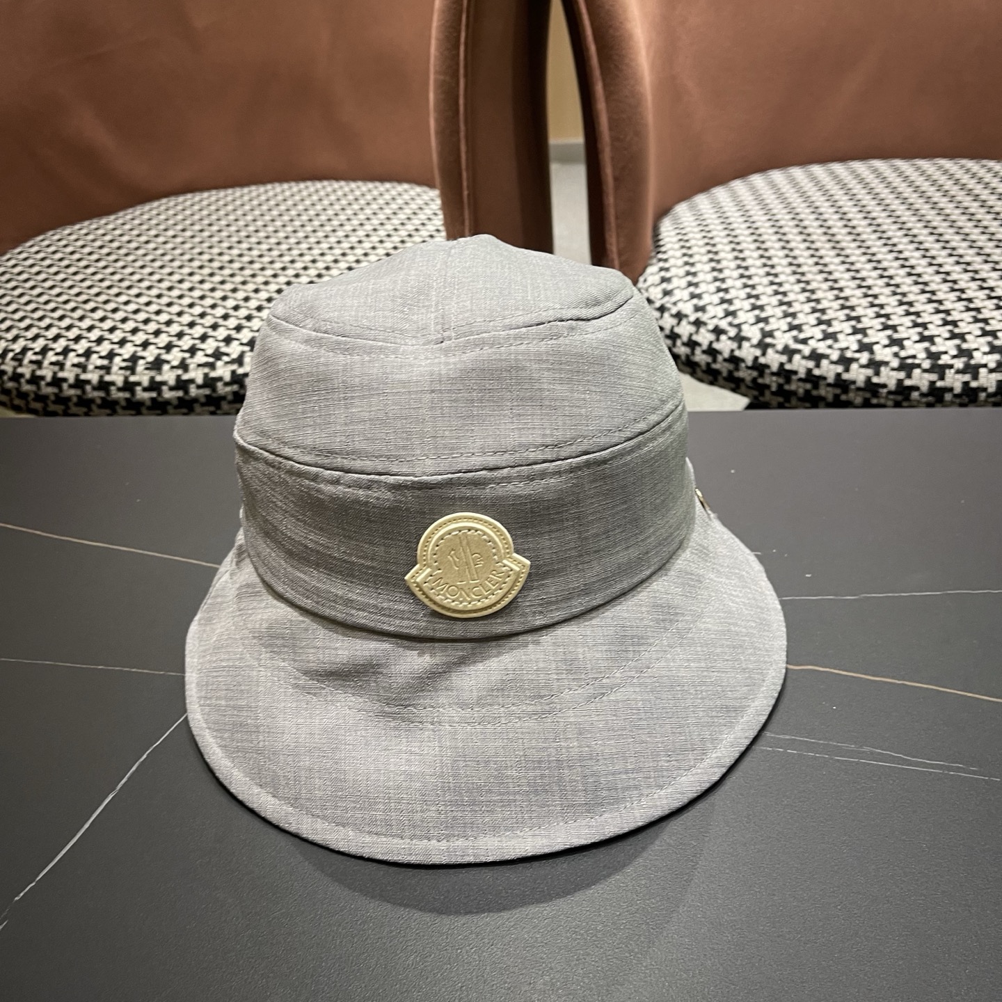 MONCLER（蒙口） 日系系带蝴蝶结盆帽春款小众渔夫帽女休闲百搭显脸小防晒帽子
