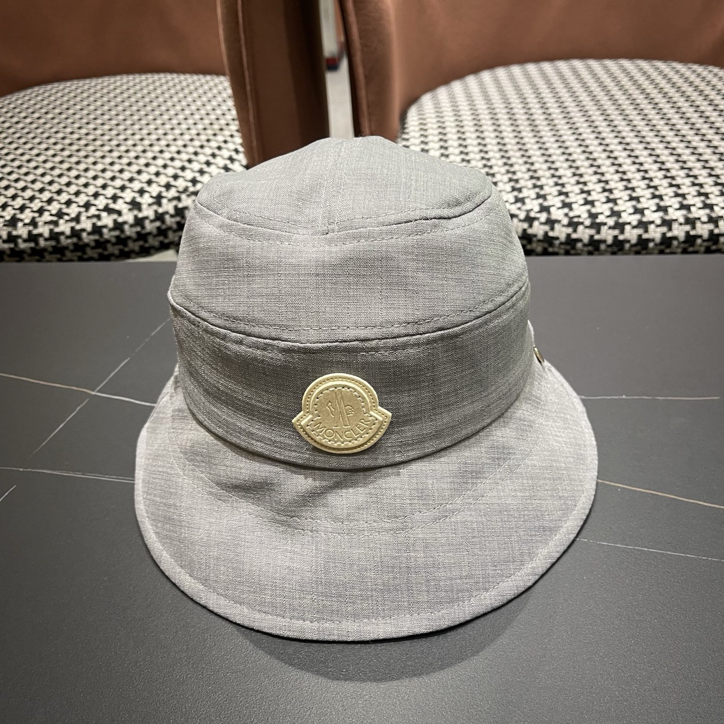 MONCLER（蒙口） 日系系带蝴蝶结盆帽春款小众渔夫帽女休闲百搭显脸小防晒帽子