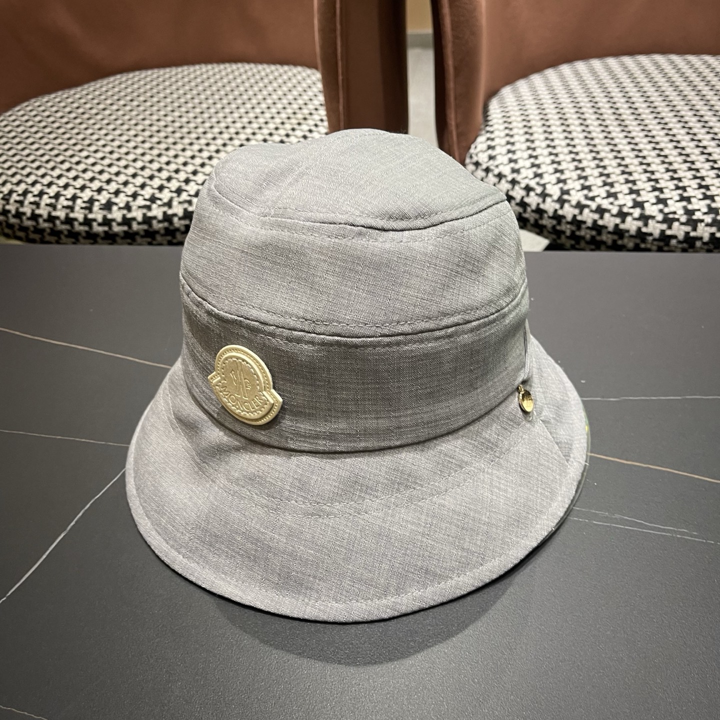 MONCLER（蒙口） 日系系带蝴蝶结盆帽春款小众渔夫帽女休闲百搭显脸小防晒帽子