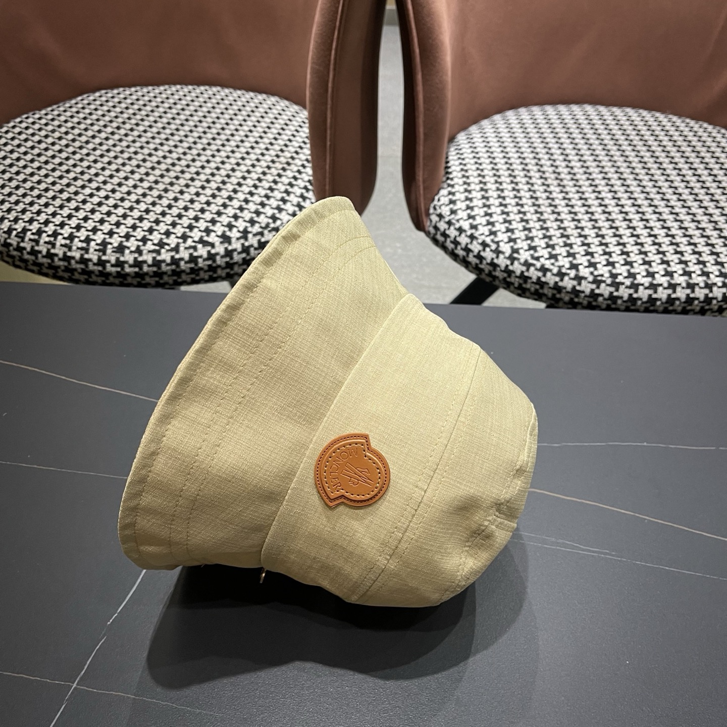 MONCLER（蒙口） 日系系带蝴蝶结盆帽春款小众渔夫帽女休闲百搭显脸小防晒帽子