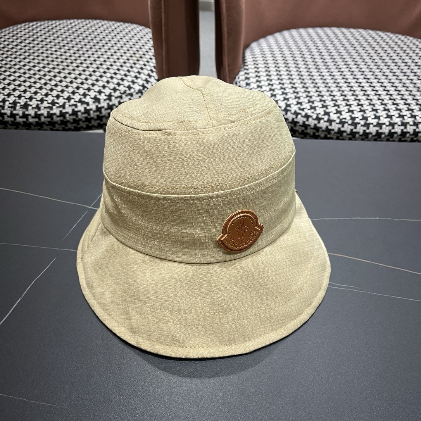 MONCLER（蒙口） 日系系带蝴蝶结盆帽春款小众渔夫帽女休闲百搭显脸小防晒帽子