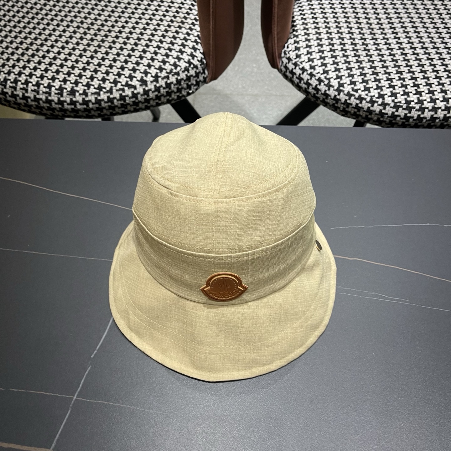 MONCLER（蒙口） 日系系带蝴蝶结盆帽春款小众渔夫帽女休闲百搭显脸小防晒帽子