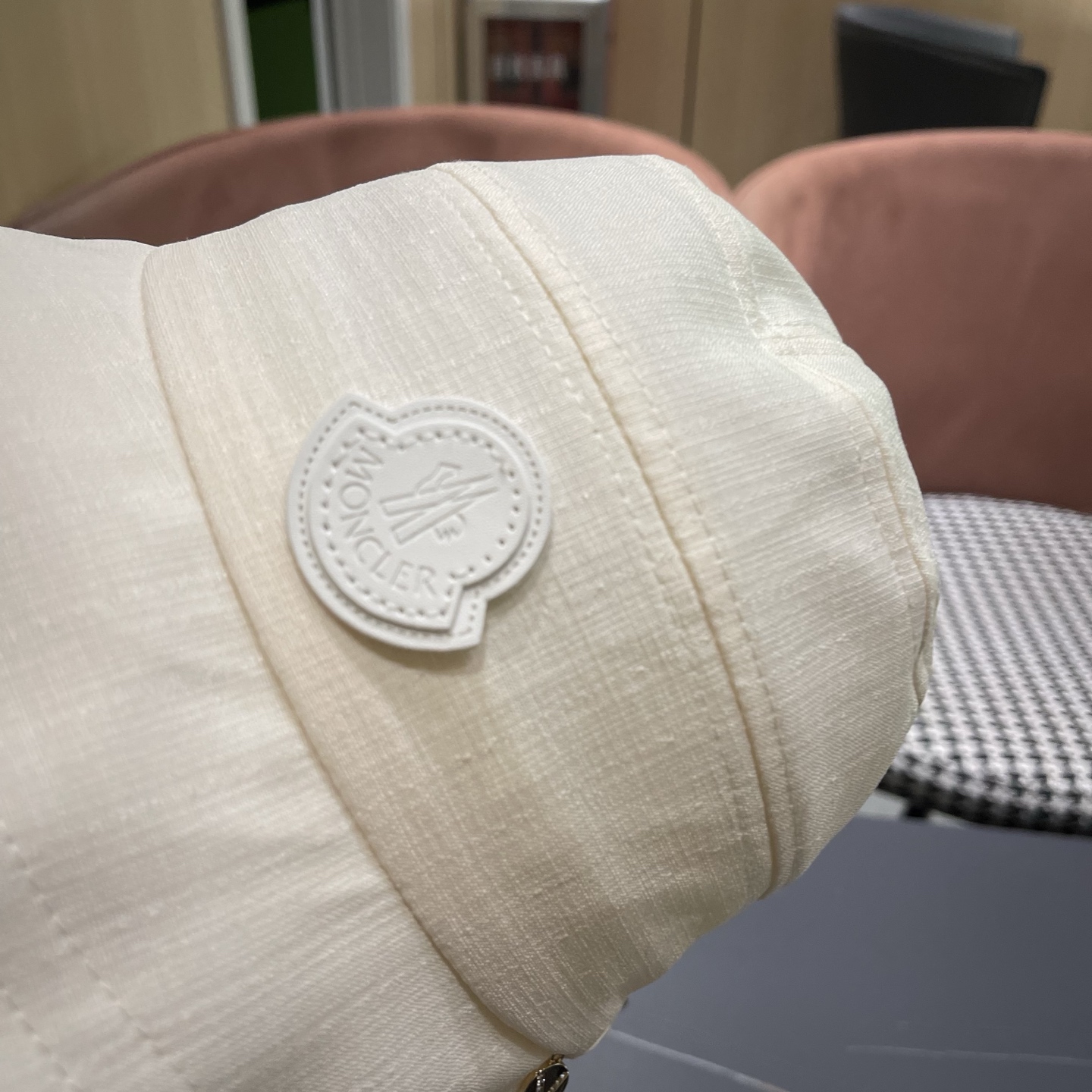 MONCLER（蒙口） 日系系带蝴蝶结盆帽春款小众渔夫帽女休闲百搭显脸小防晒帽子