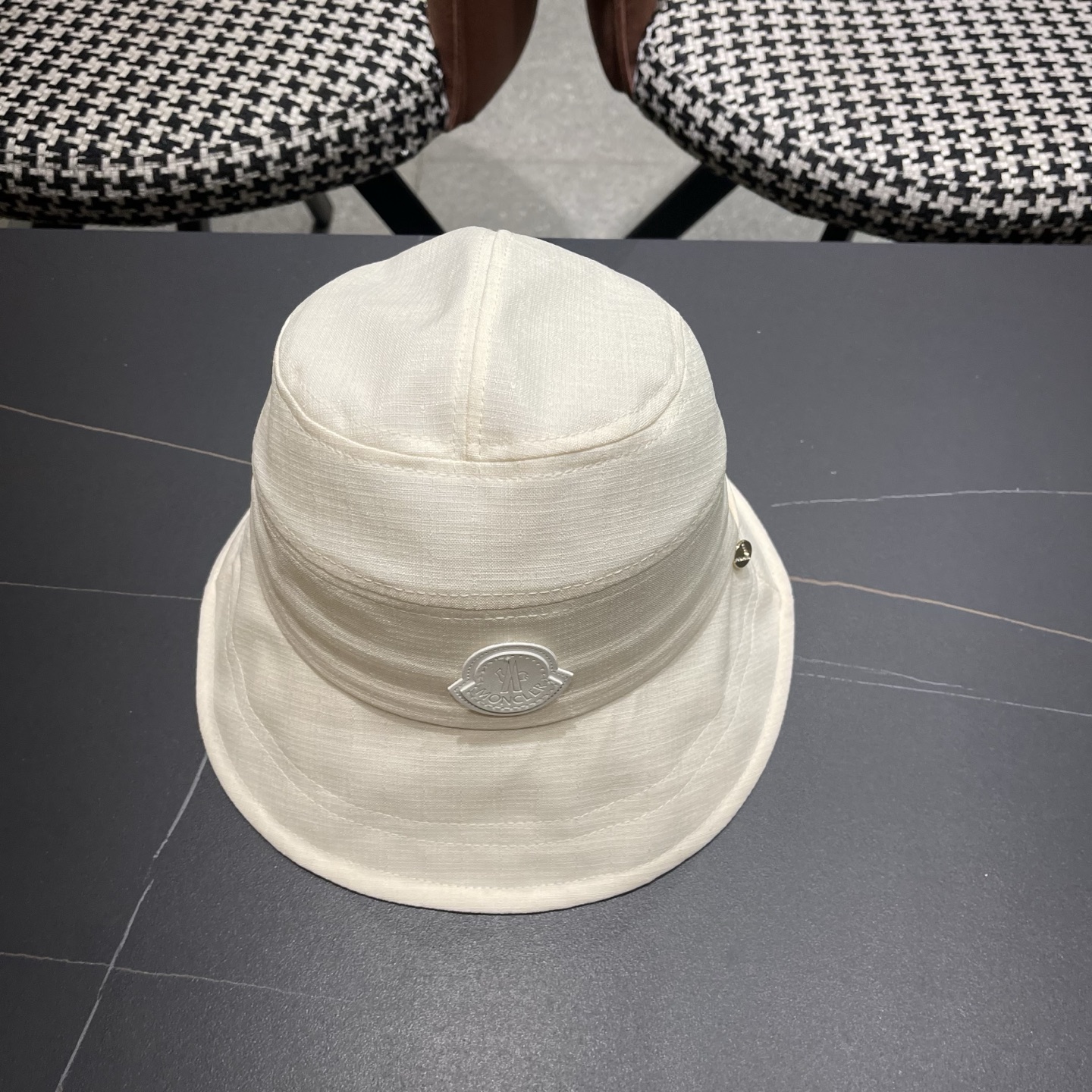 MONCLER（蒙口） 日系系带蝴蝶结盆帽春款小众渔夫帽女休闲百搭显脸小防晒帽子