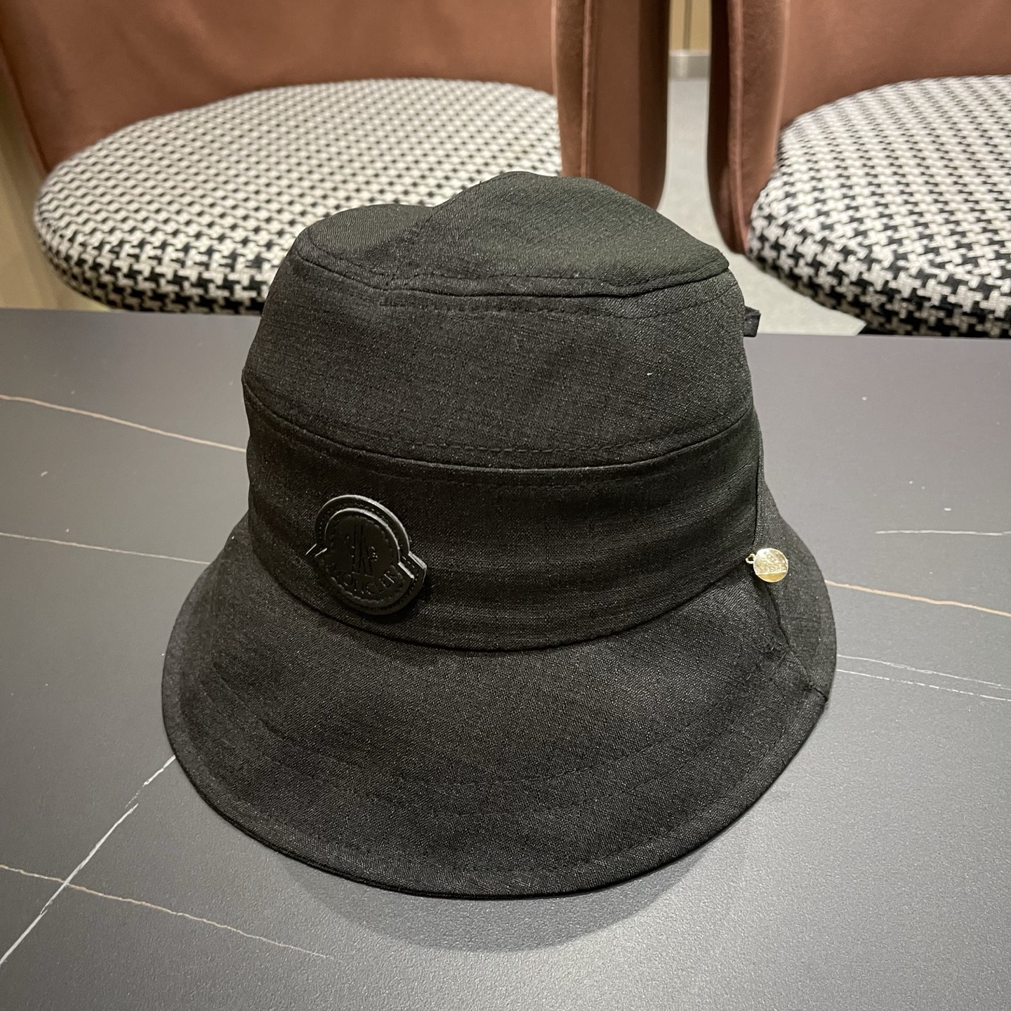MONCLER（蒙口） 日系系带蝴蝶结盆帽春款小众渔夫帽女休闲百搭显脸小防晒帽子