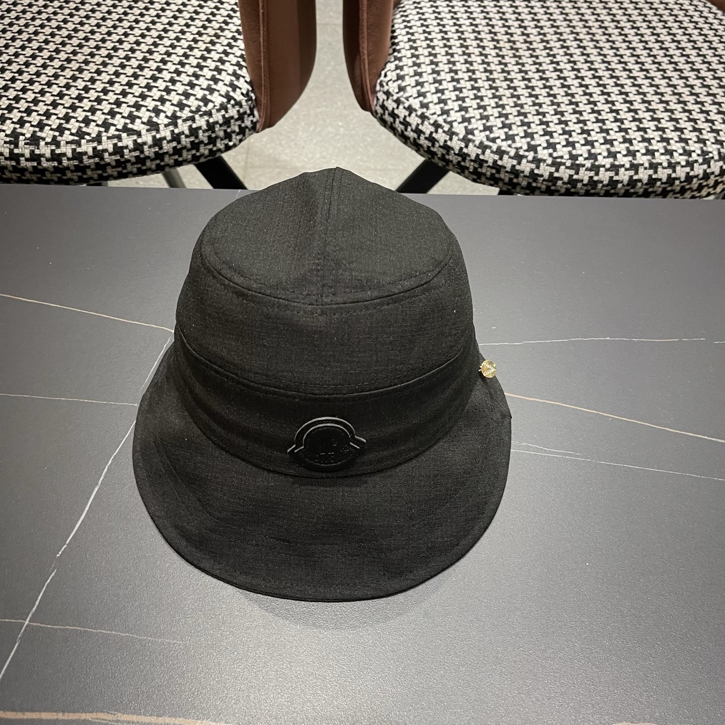 MONCLER（蒙口） 日系系带蝴蝶结盆帽春款小众渔夫帽女休闲百搭显脸小防晒帽子