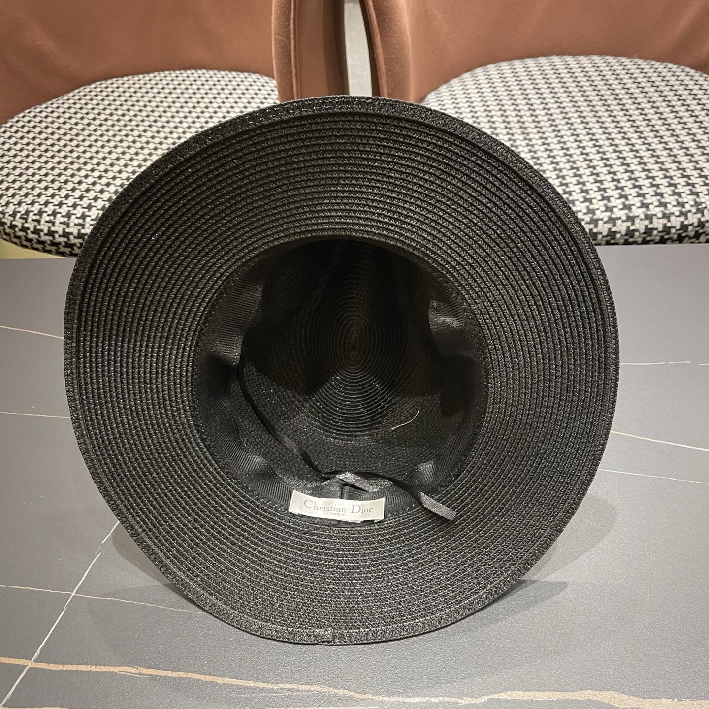 Dior迪奥 夏季草帽平檐草编沙滩帽子英伦遮阳亲子礼帽男女