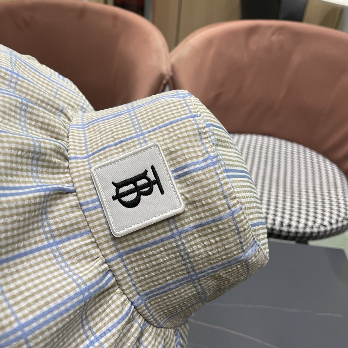 Burberry巴宝莉 韩系格子渔夫帽女夏季防晒大帽檐可折叠遮 脸蝴蝶结遮阳帽子新款