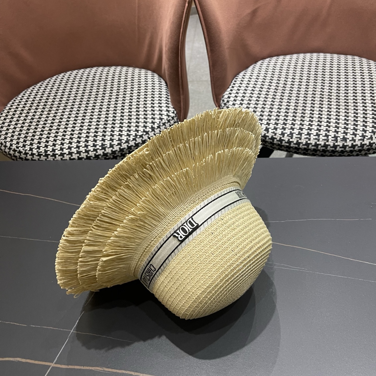 Dior迪奥新款草帽，遮阳帽，太阳帽，沙滩遮阳帽帽，头围57cm