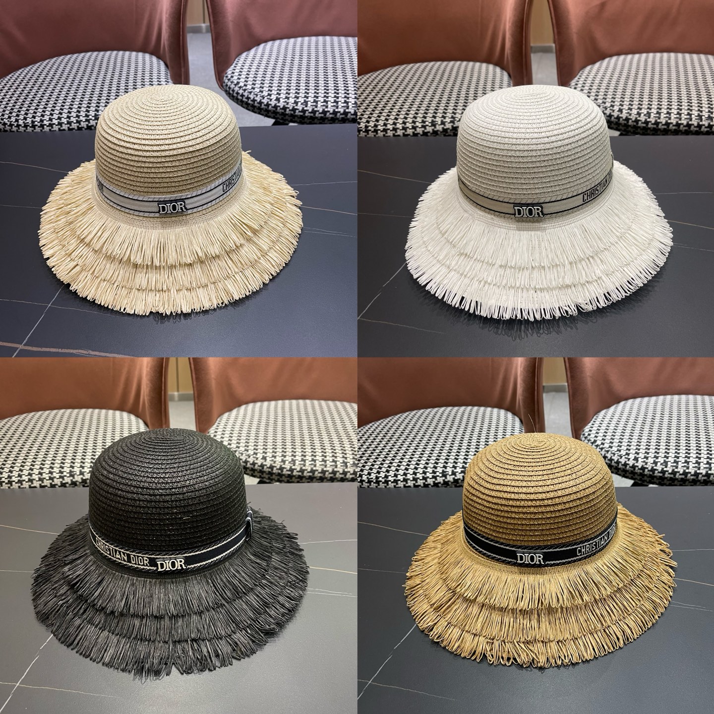 Dior迪奥新款草帽，遮阳帽，太阳帽，沙滩遮阳帽帽，头围57cm