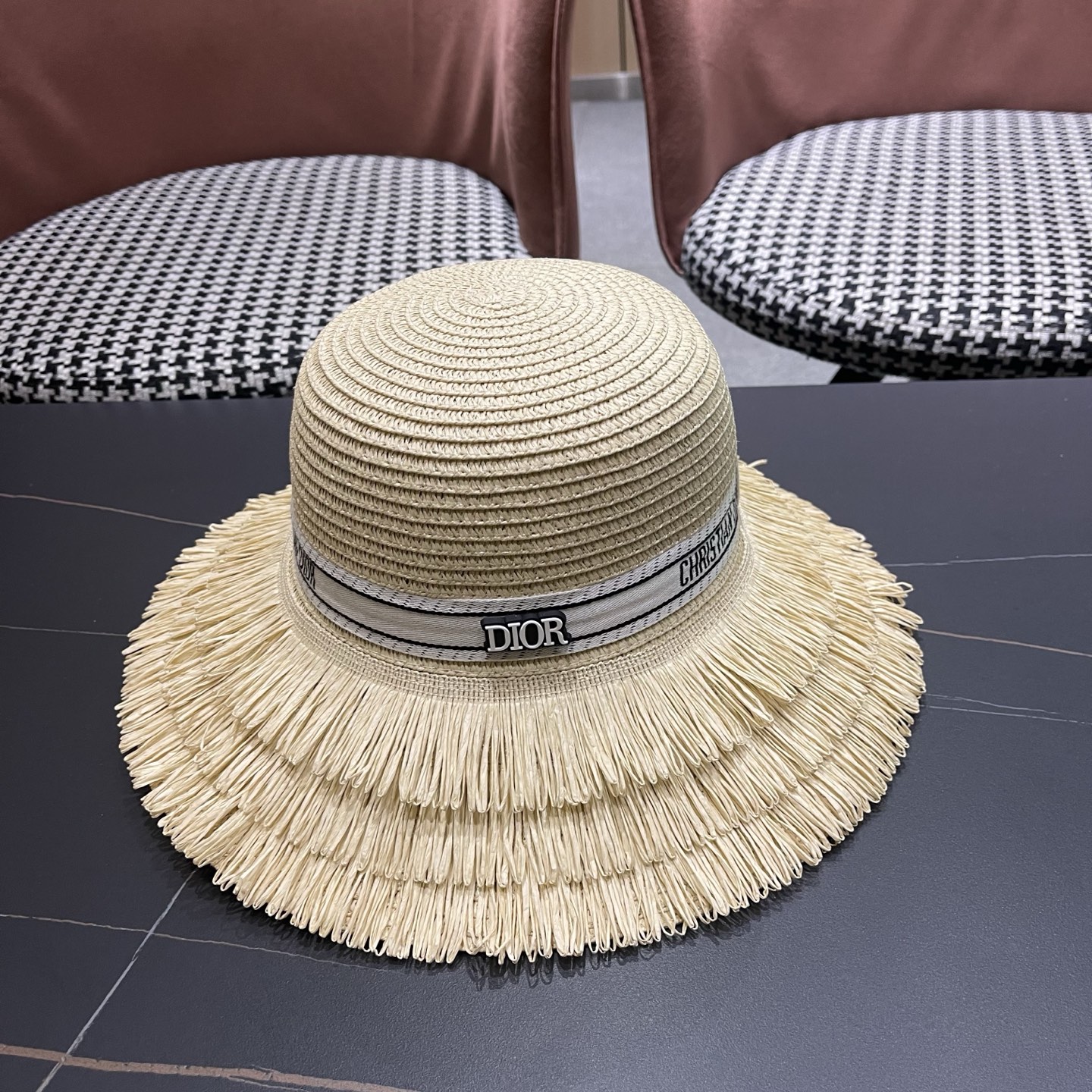 Dior迪奥新款草帽，遮阳帽，太阳帽，沙滩遮阳帽帽，头围57cm