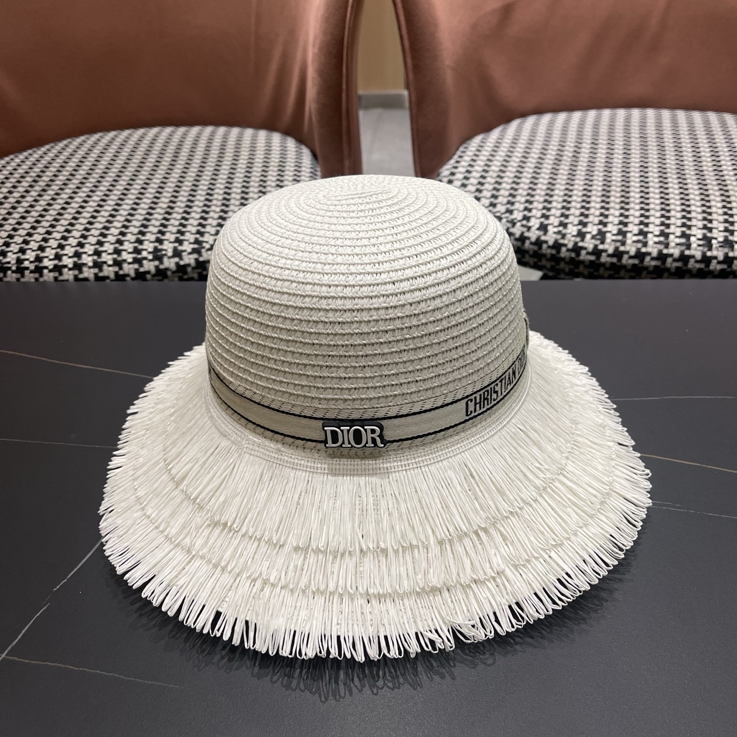 Dior迪奥新款草帽，遮阳帽，太阳帽，沙滩遮阳帽帽，头围57cm