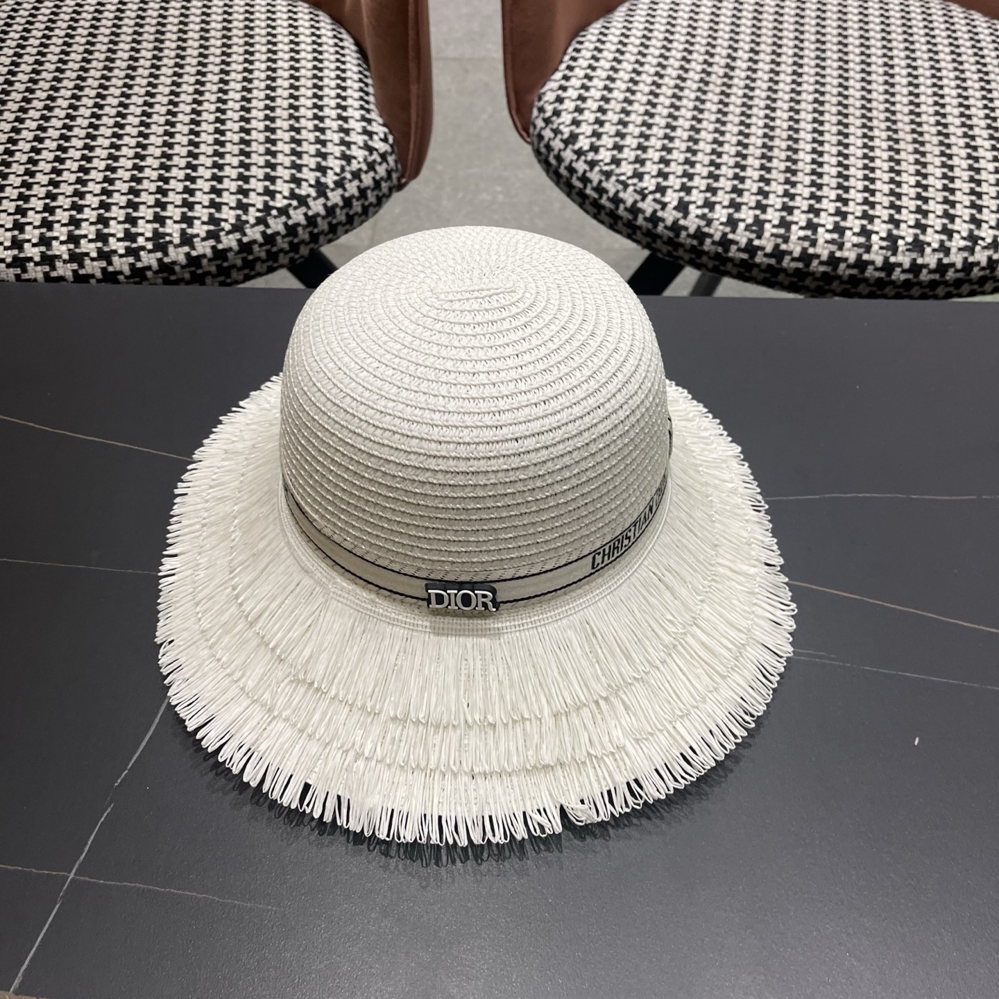 Dior迪奥新款草帽，遮阳帽，太阳帽，沙滩遮阳帽帽，头围57cm