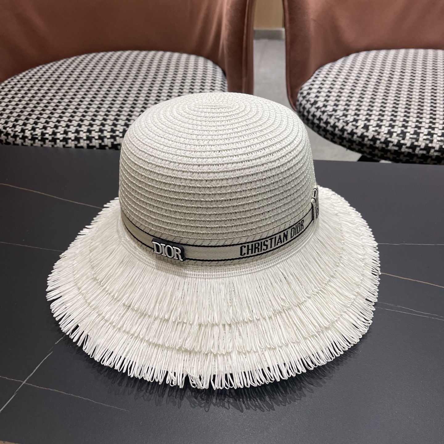 Dior迪奥新款草帽，遮阳帽，太阳帽，沙滩遮阳帽帽，头围57cm