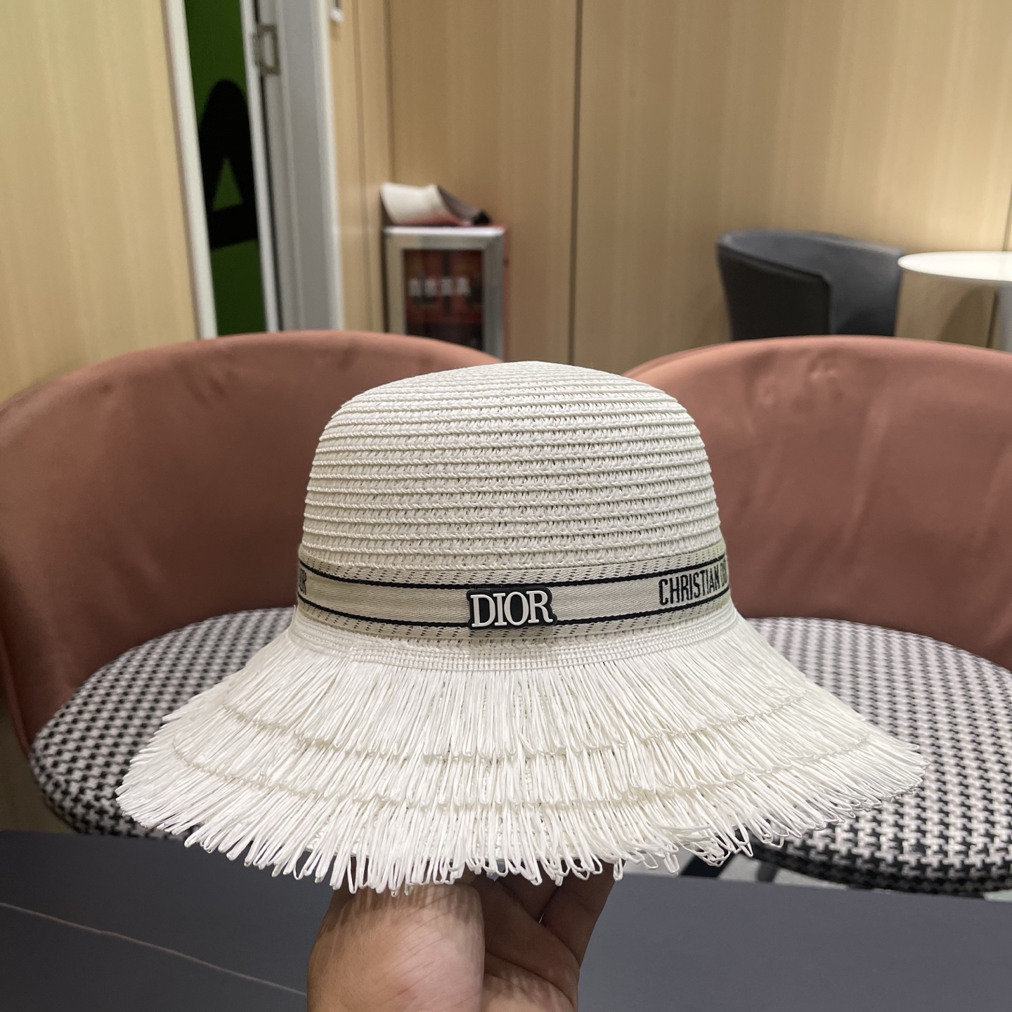 Dior迪奥新款草帽，遮阳帽，太阳帽，沙滩遮阳帽帽，头围57cm