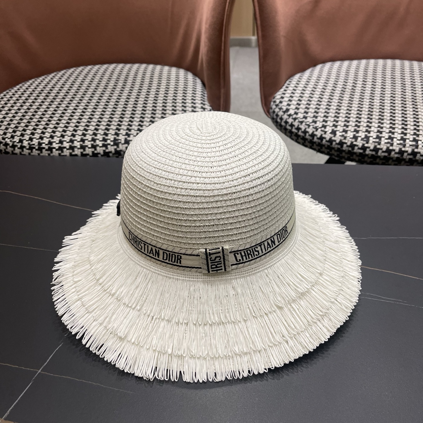 Dior迪奥新款草帽，遮阳帽，太阳帽，沙滩遮阳帽帽，头围57cm