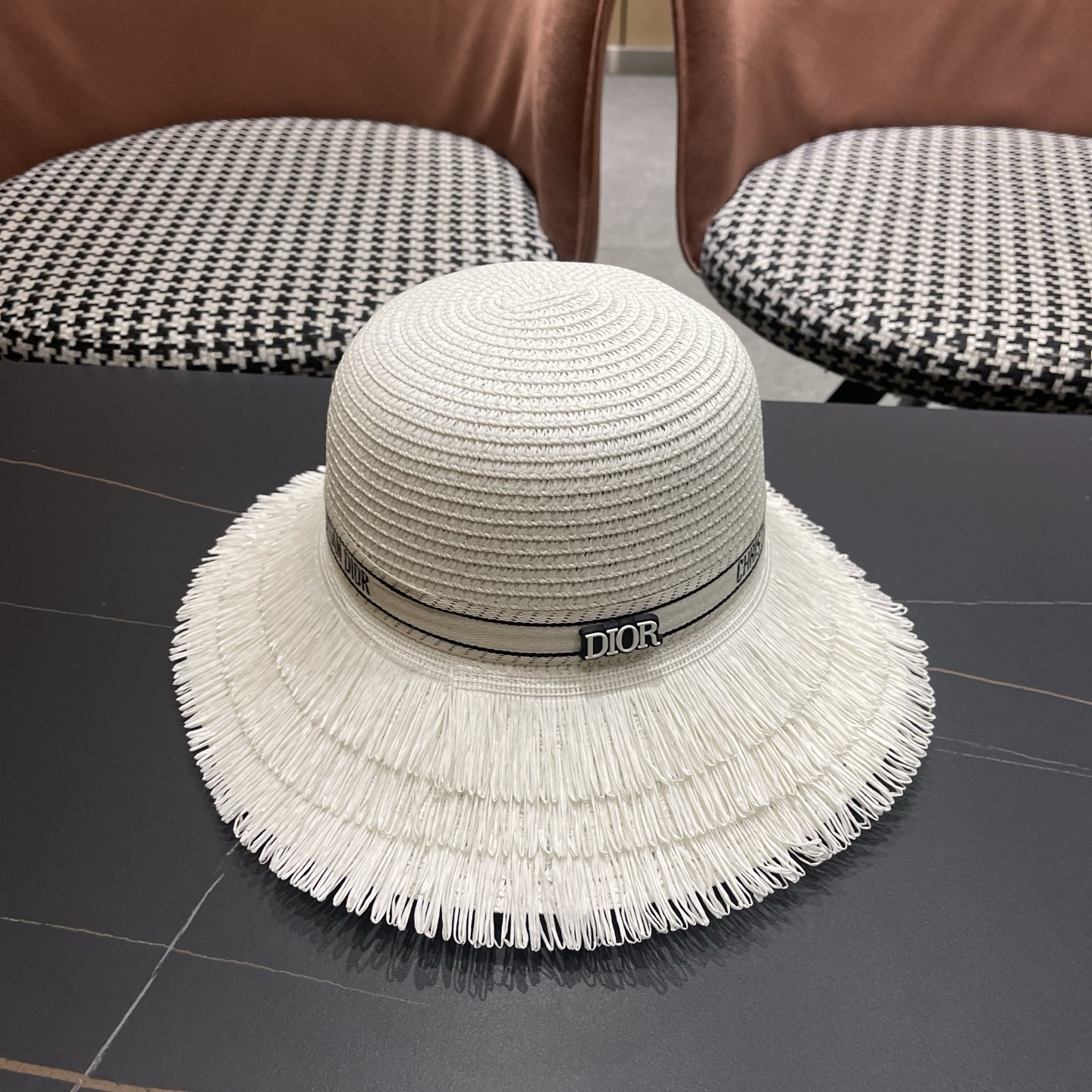 Dior迪奥新款草帽，遮阳帽，太阳帽，沙滩遮阳帽帽，头围57cm