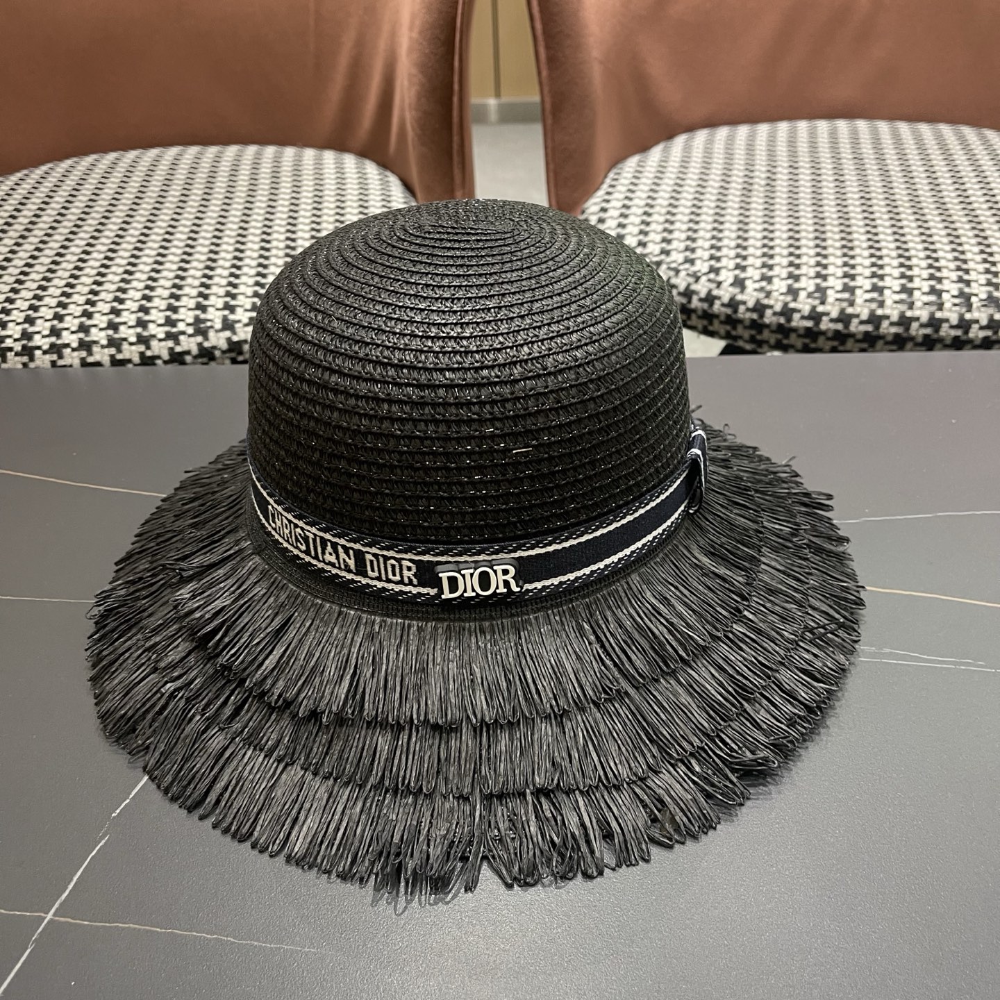 Dior迪奥新款草帽，遮阳帽，太阳帽，沙滩遮阳帽帽，头围57cm