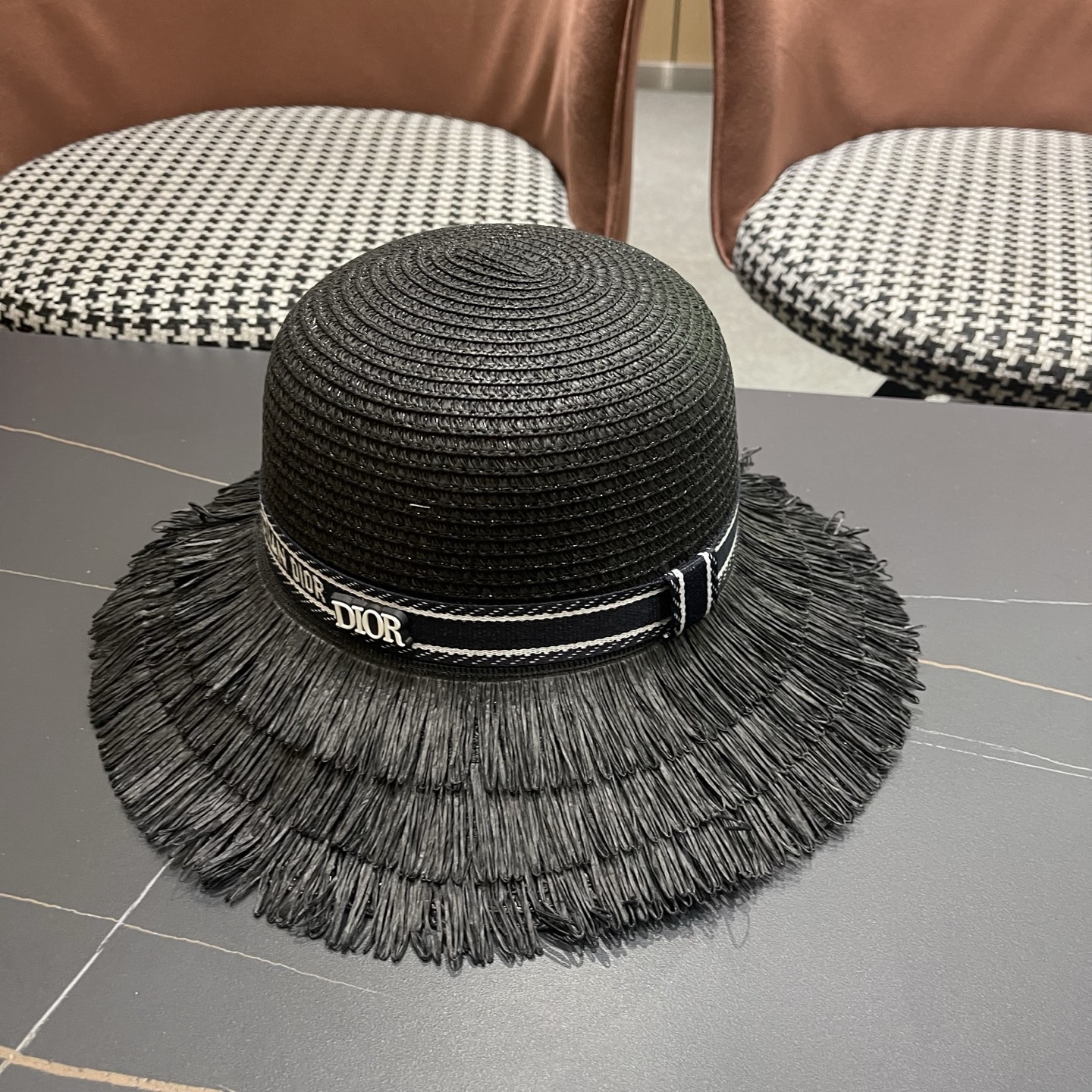 Dior迪奥新款草帽，遮阳帽，太阳帽，沙滩遮阳帽帽，头围57cm