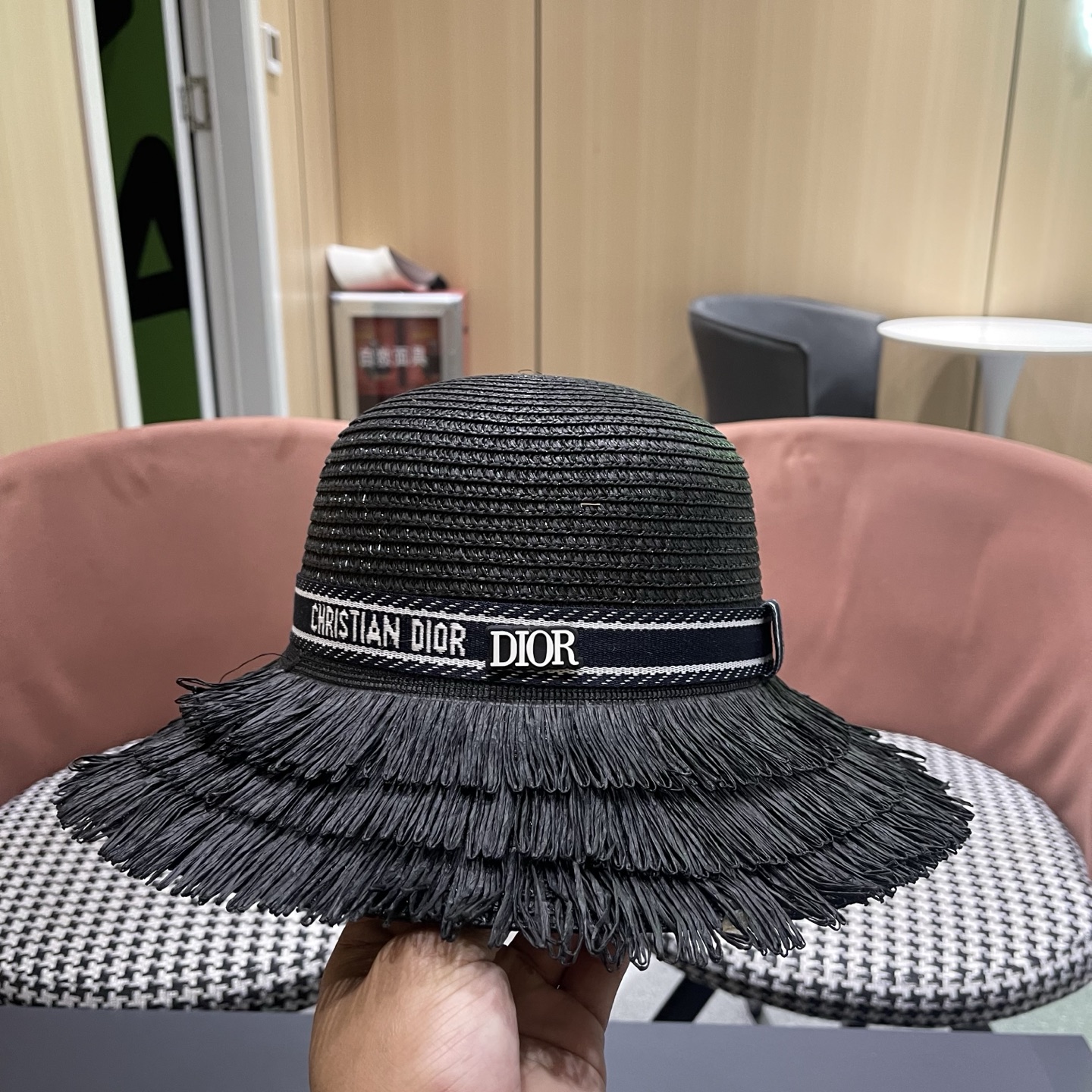 Dior迪奥新款草帽，遮阳帽，太阳帽，沙滩遮阳帽帽，头围57cm