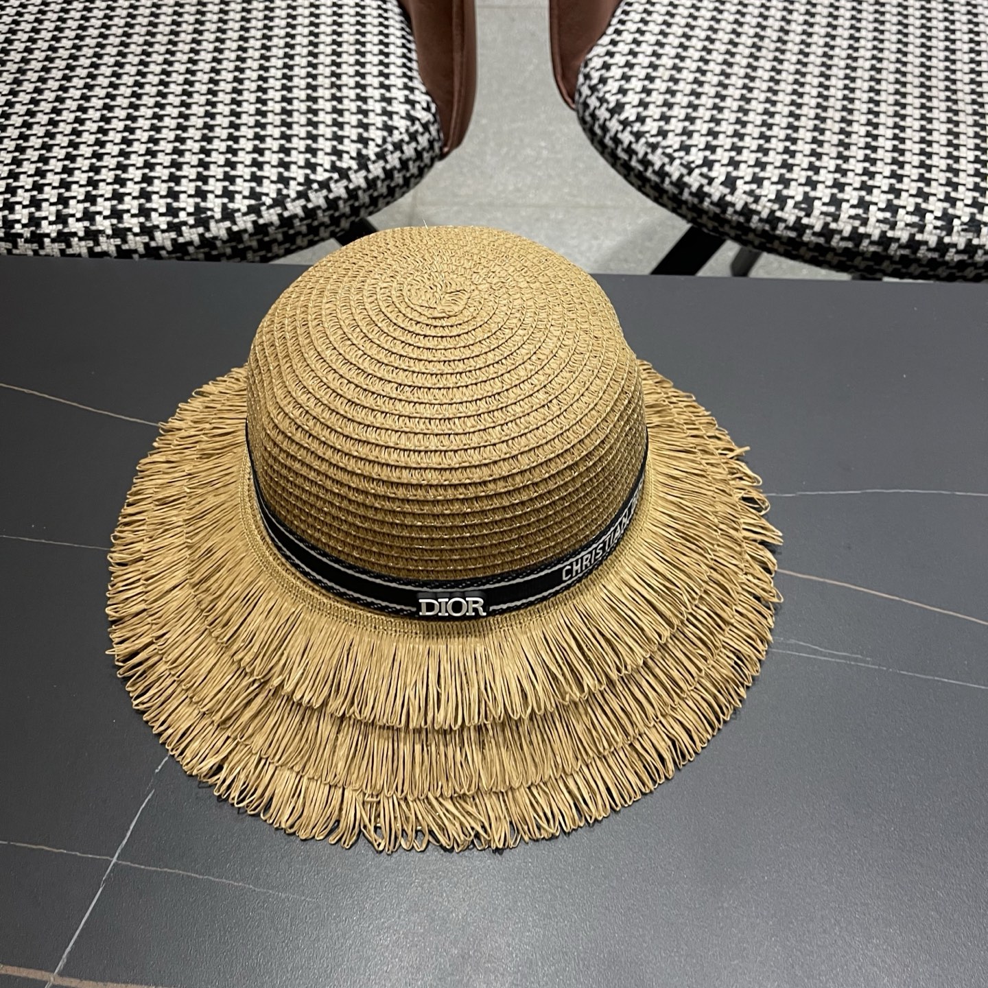 Dior迪奥新款草帽，遮阳帽，太阳帽，沙滩遮阳帽帽，头围57cm
