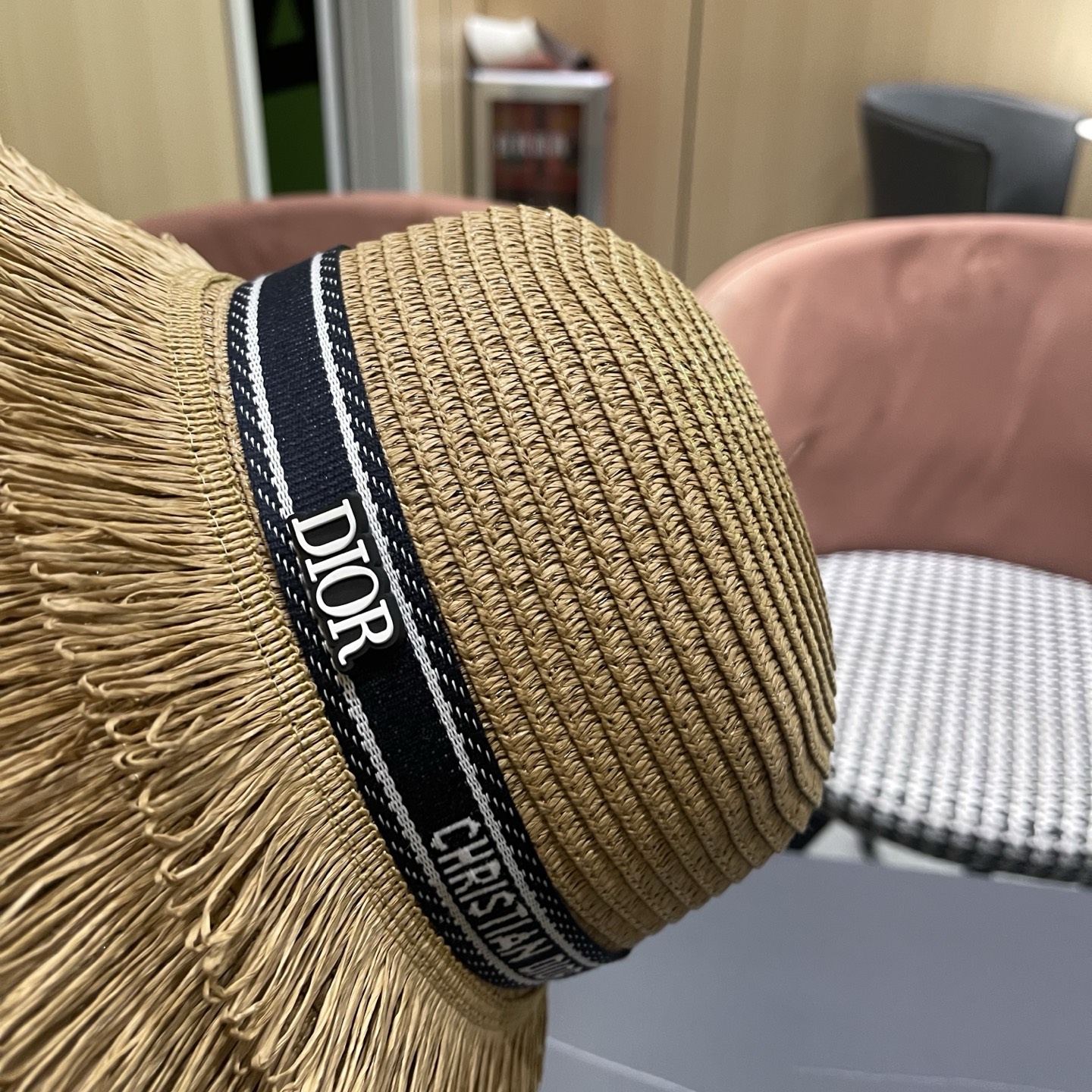 Dior迪奥新款草帽，遮阳帽，太阳帽，沙滩遮阳帽帽，头围57cm