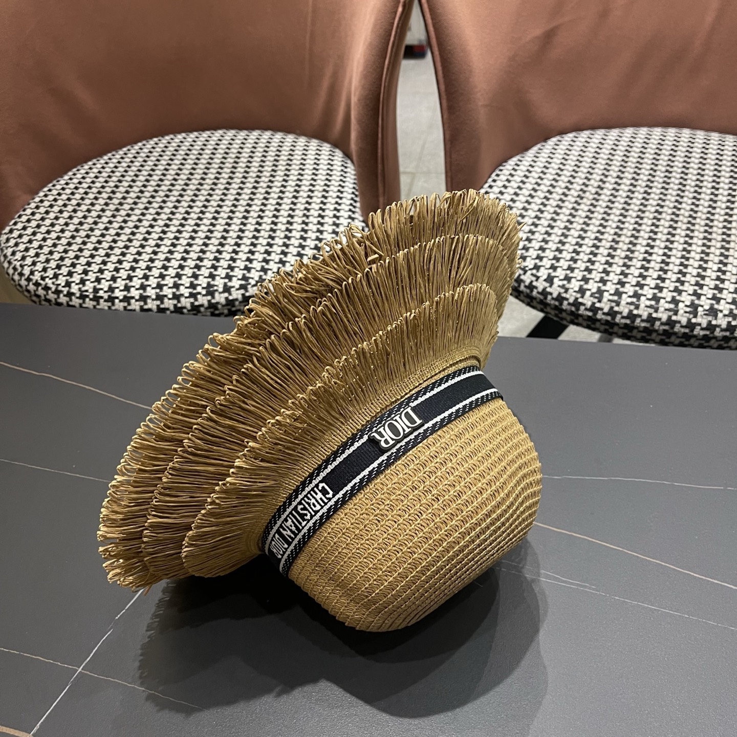 Dior迪奥新款草帽，遮阳帽，太阳帽，沙滩遮阳帽帽，头围57cm