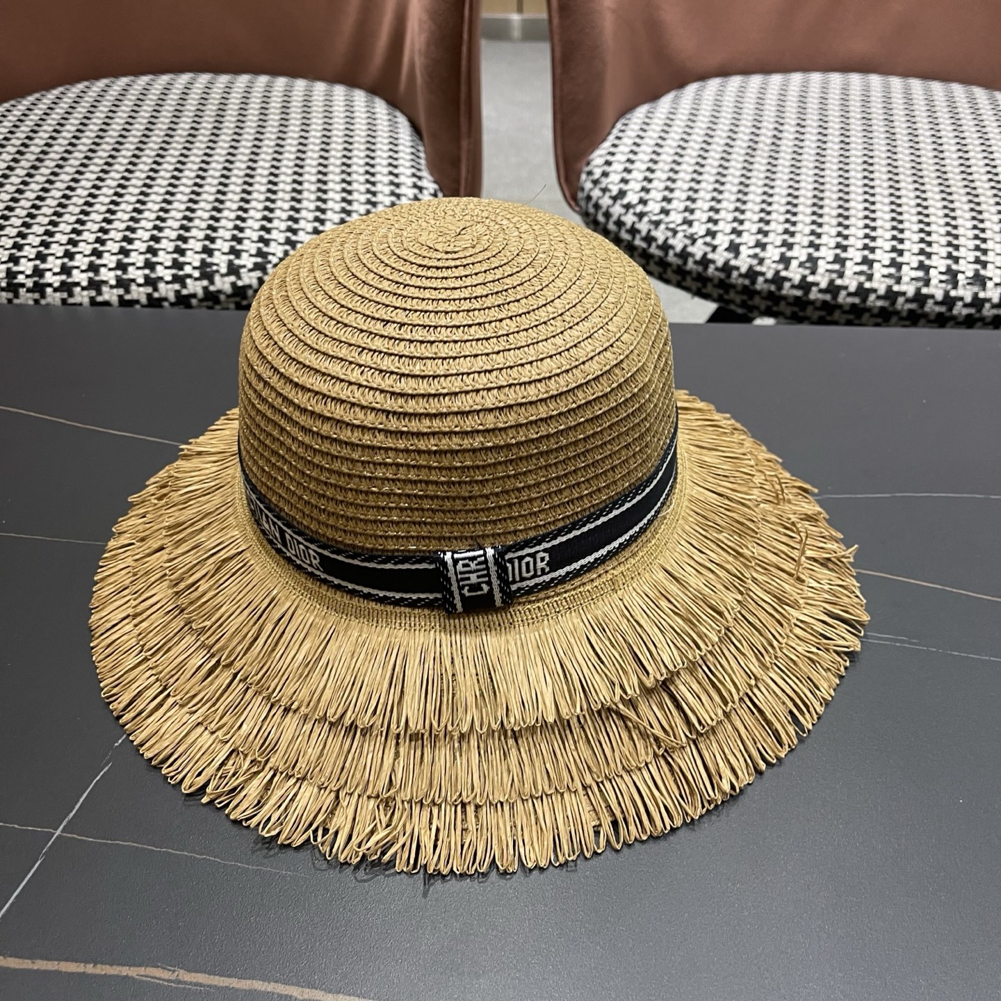 Dior迪奥新款草帽，遮阳帽，太阳帽，沙滩遮阳帽帽，头围57cm