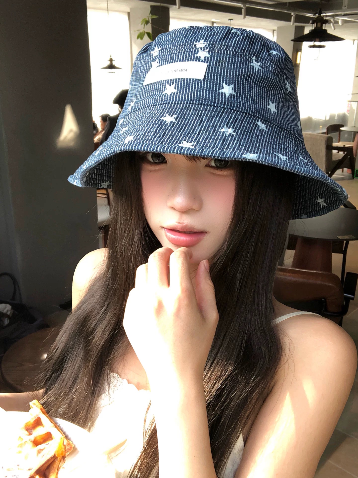 NO:897213,Celine star striped denim fisherman hat for women spring and summer new outdoor sun protection visor hat with big brim and face, small versatile basin hat, straw hat, fisherman hat, baseball cap, hat, celine, celine, espadrilles, hats19860909Celine 赛琳星星条纹牛仔渔夫帽女春夏新款户外 防晒遮阳帽大檐显脸小百搭盆帽帽子草帽渔夫帽棒球帽,帽子,celine,celine,espadrilles,hats,hat