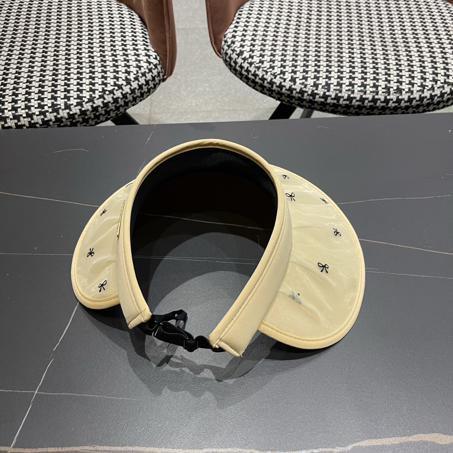 PRADA普拉达 空顶帽可折叠蕾丝夏季防晒遮阳帽大帽 檐防紫外线编织太阳帽子