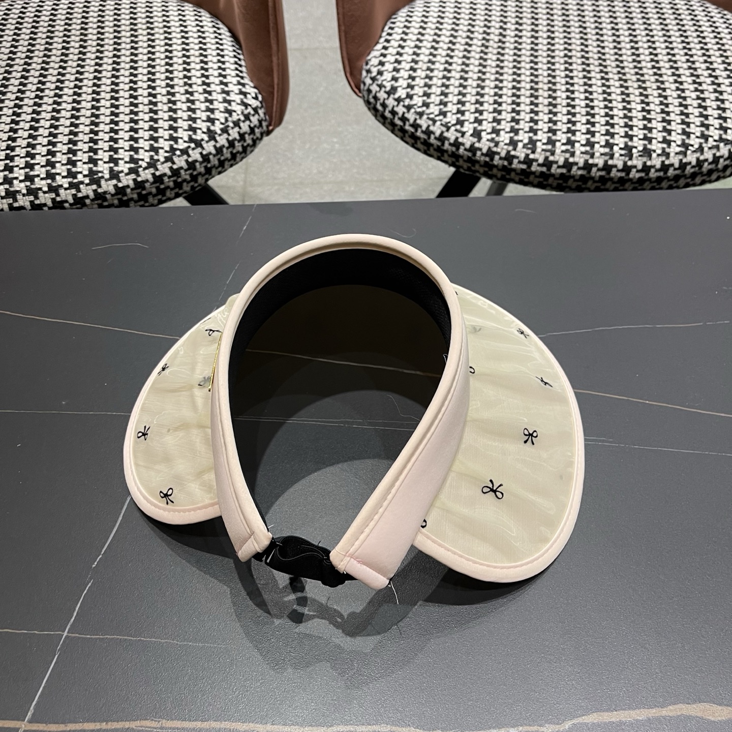 PRADA普拉达 空顶帽可折叠蕾丝夏季防晒遮阳帽大帽 檐防紫外线编织太阳帽子