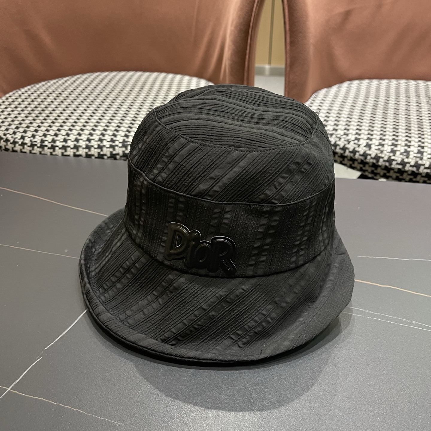 迪奥Dior 帽子女春夏新款防晒遮阳帽户外卷边透气日系盆帽显脸小渔夫帽子潮