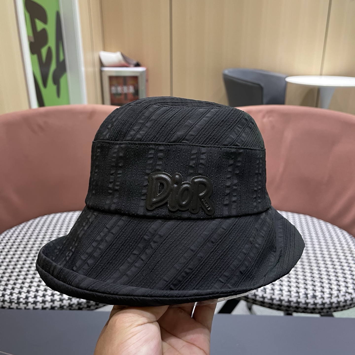 迪奥Dior 帽子女春夏新款防晒遮阳帽户外卷边透气日系盆帽显脸小渔夫帽子潮