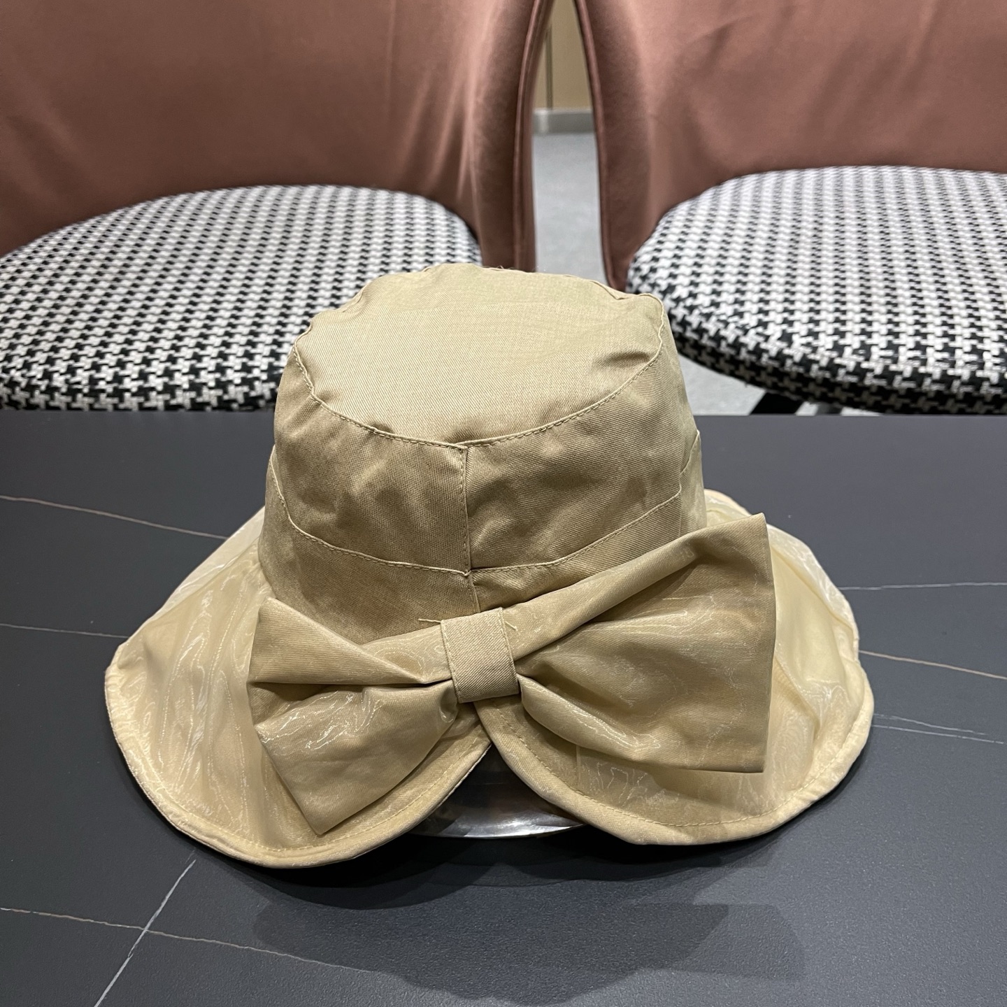 MONCLER（蒙口）春夏百搭可折叠大檐防晒帽女透气遮阳帽户外出游休闲渔夫帽显脸小