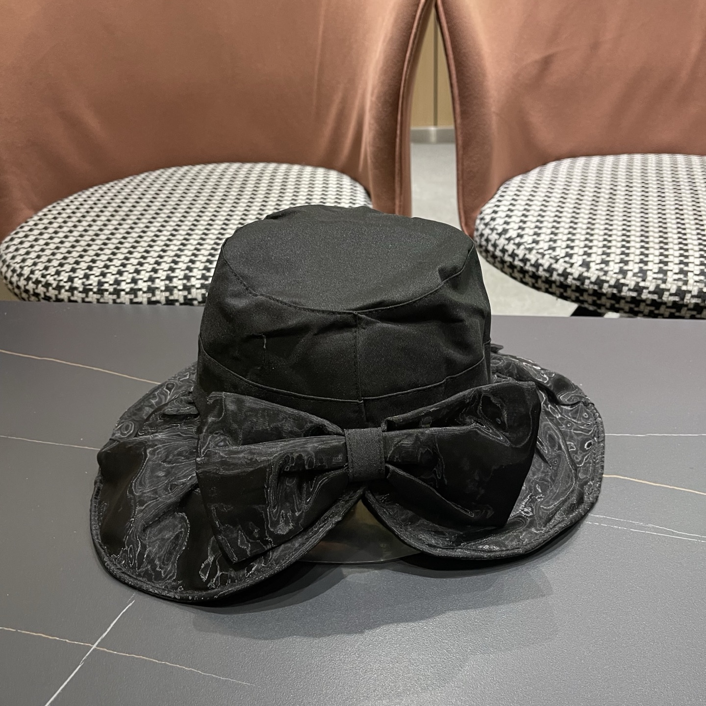 MONCLER（蒙口）春夏百搭可折叠大檐防晒帽女透气遮阳帽户外出游休闲渔夫帽显脸小