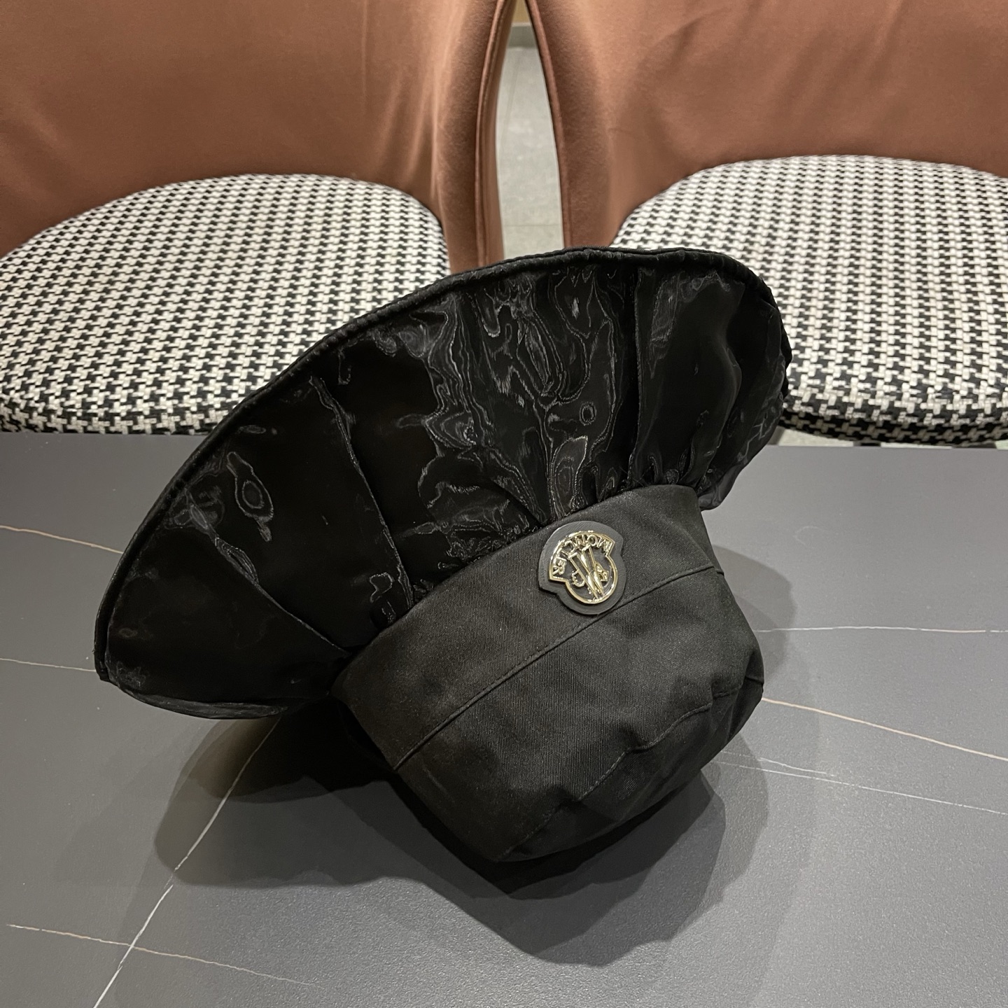 MONCLER（蒙口）春夏百搭可折叠大檐防晒帽女透气遮阳帽户外出游休闲渔夫帽显脸小