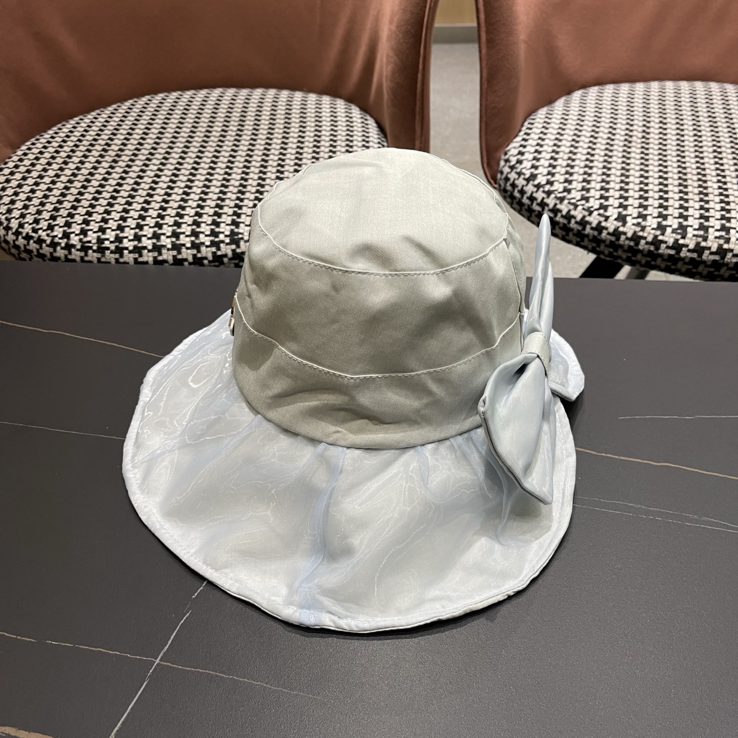 MONCLER（蒙口）春夏百搭可折叠大檐防晒帽女透气遮阳帽户外出游休闲渔夫帽显脸小