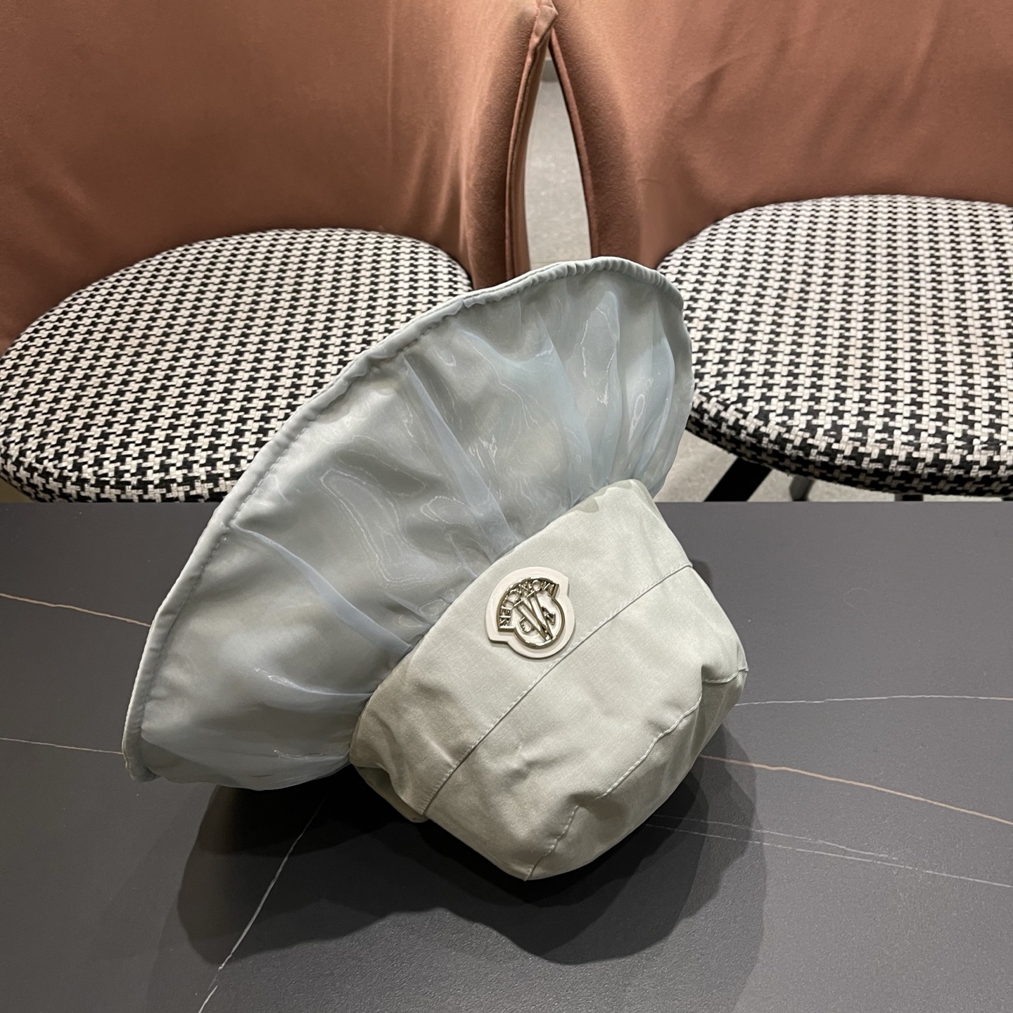 MONCLER（蒙口）春夏百搭可折叠大檐防晒帽女透气遮阳帽户外出游休闲渔夫帽显脸小