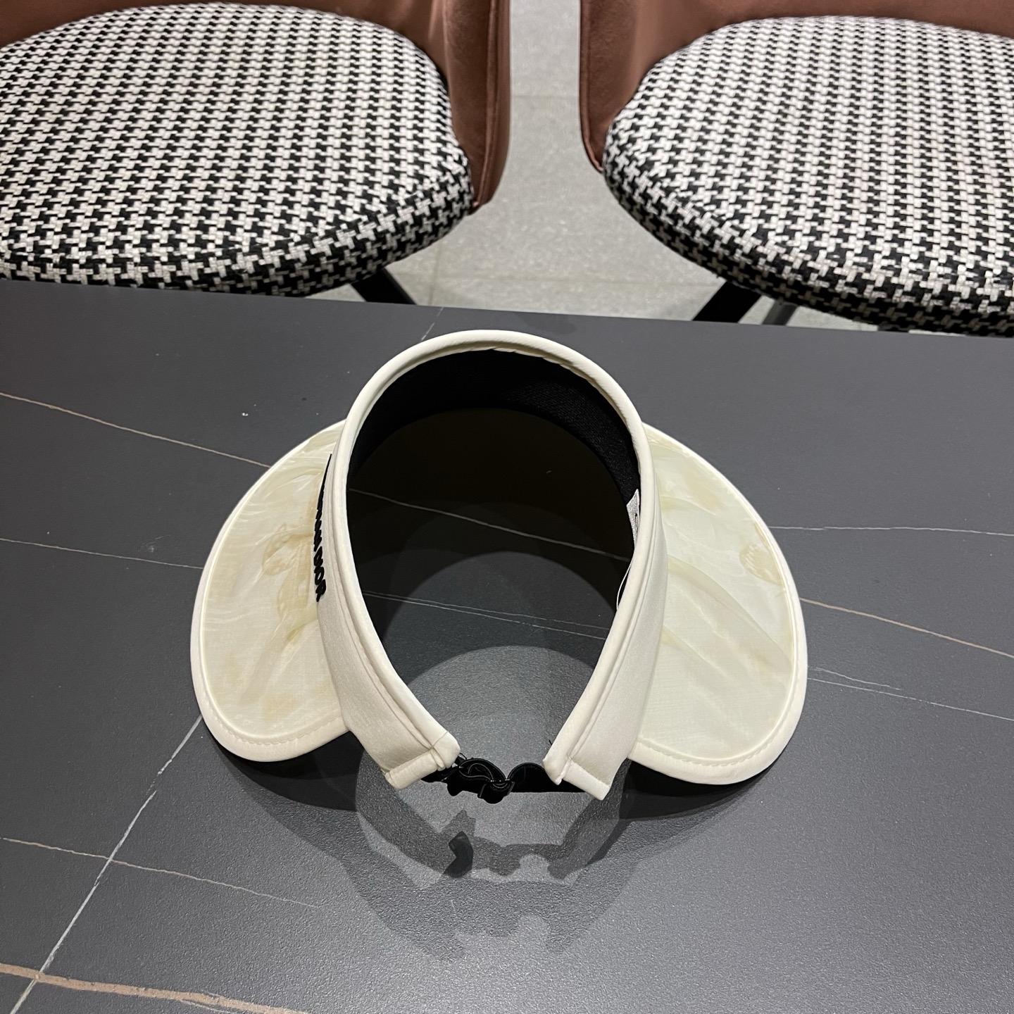 迪奥Dior 夏季遮阳帽女中式国风水墨画加宽大帽檐防紫外线户外骑车太阳帽子